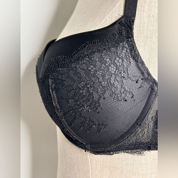 Victoria’s Secret Very Sexy Black Lace Corset Push-Up Bra size 32DD - Picture 9 of 15